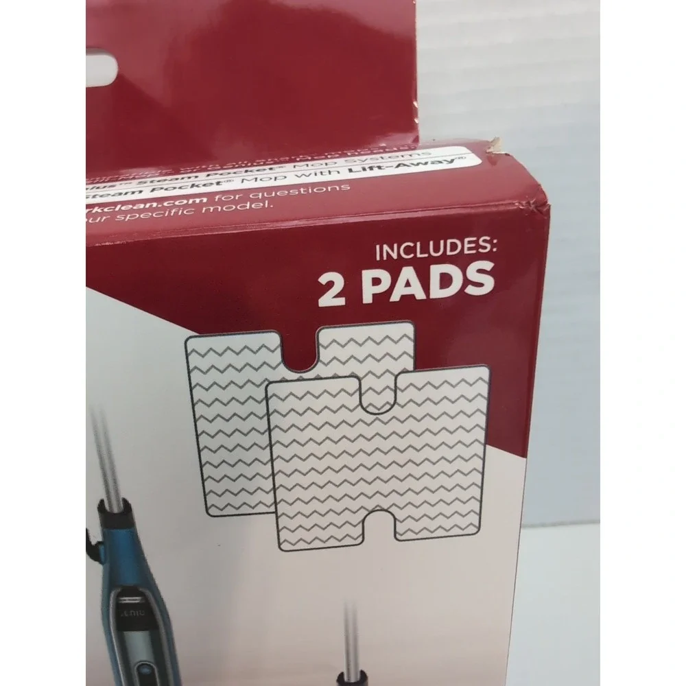 Shark Touch-Free Steam Pocket Dirt Grip‎ Replacement Washable Pads 2 Pads XTP184